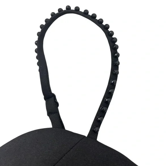 Nasty Gal Embellished Black Bralette/Crop - Picture 4 of 5